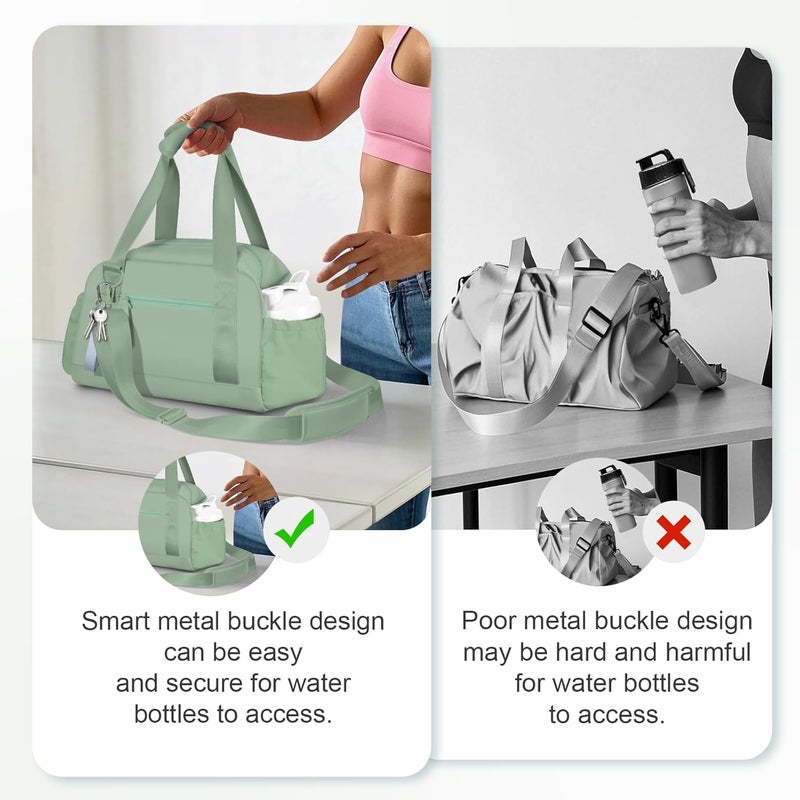 cysiyu Mini Gym Bag for Women Girls Small Gym Tote Bag with Wet Compartment Waterproof Travel Duffle Bag Cute Workout Sport Bag - Image 4